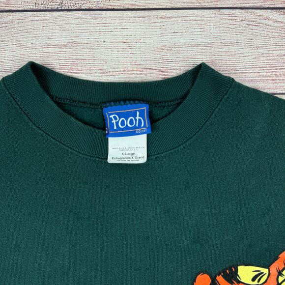 Vintage Pooh Tigger Green Sweatshirt - Picture 4 of 4
